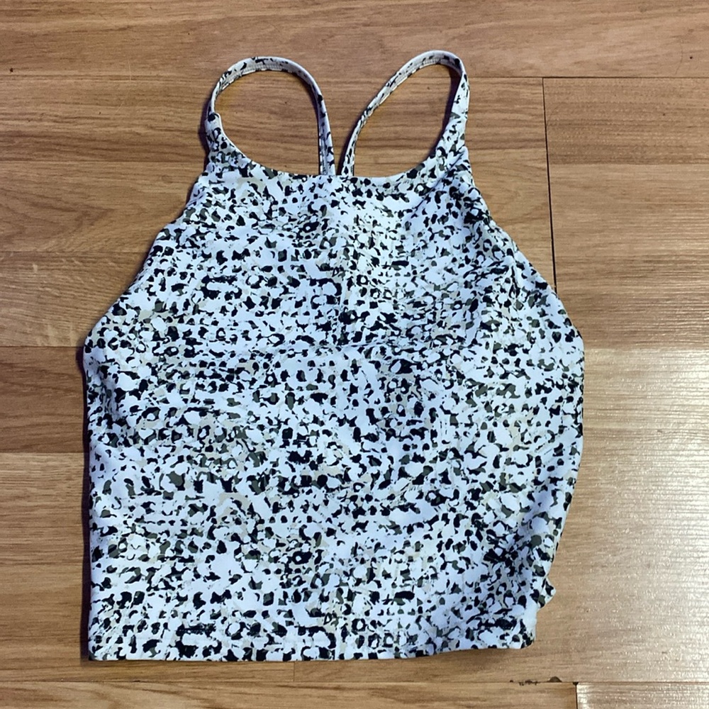 Old navy white/green xs powersoft top